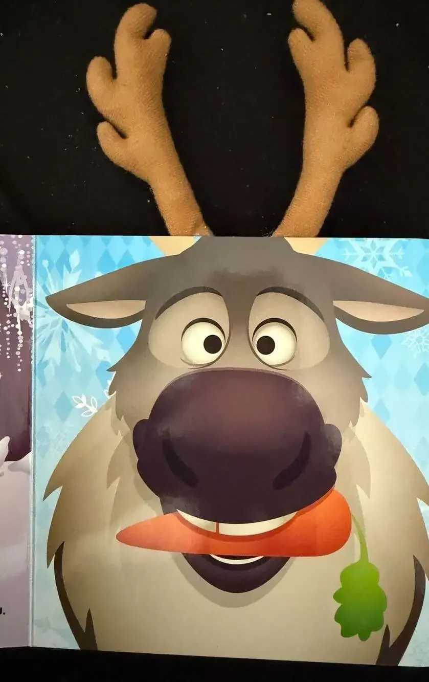 Disney Frozen: Reindeers Are Better Than People Board Book with Plush‎ Antlers